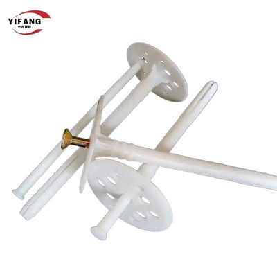 پیچ و مهره های لنگر پلاستیکی پلی اتیلن پلی اتیلن PP، دوشاخه دیواری نایلونی به سبک کلاه قرمزی